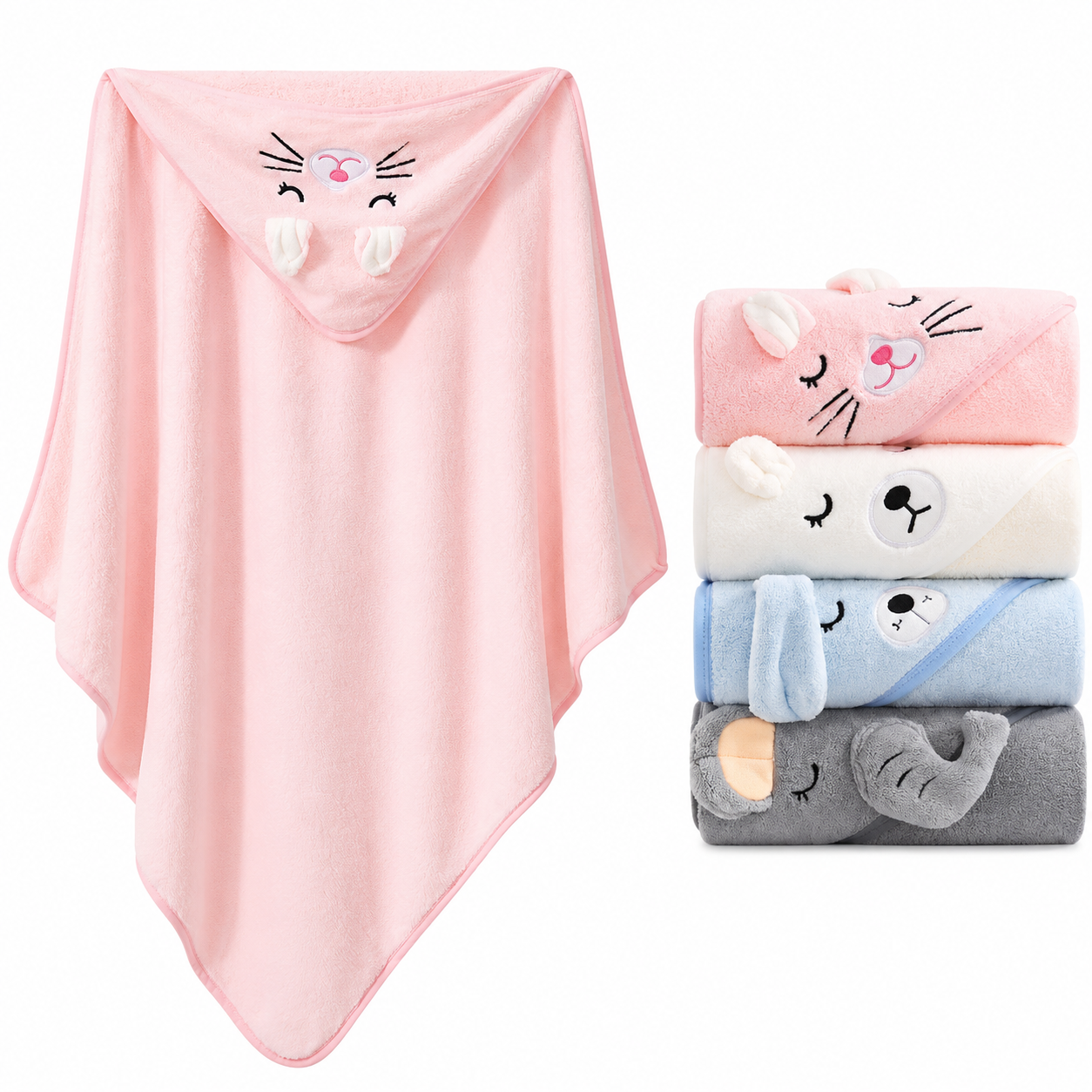 Toalla de Baño Infantil con Capucha – Suave, Cálida y Súper Tierna