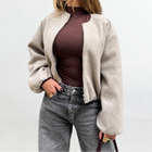 Urban Cozy – Women’s Cropped Bomber Jacket