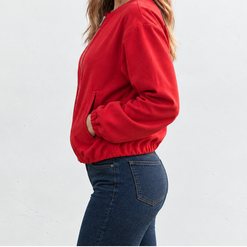 Urban Cozy – Women’s Cropped Bomber Jacket