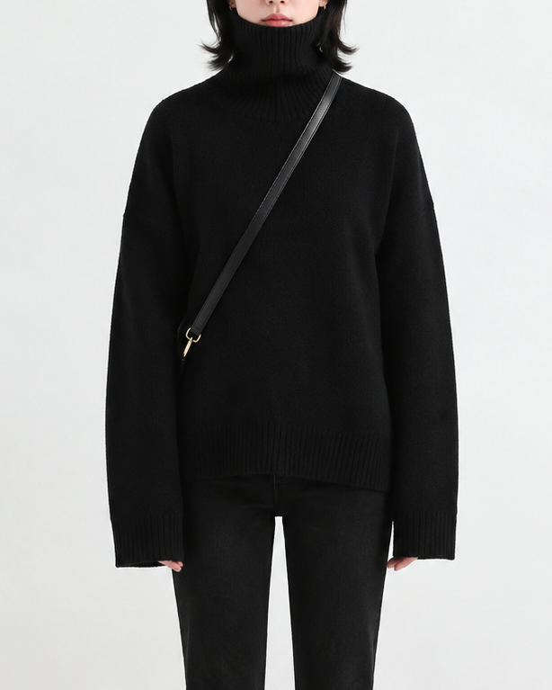 Seoul Cozy – Women's High-Neck Sweater