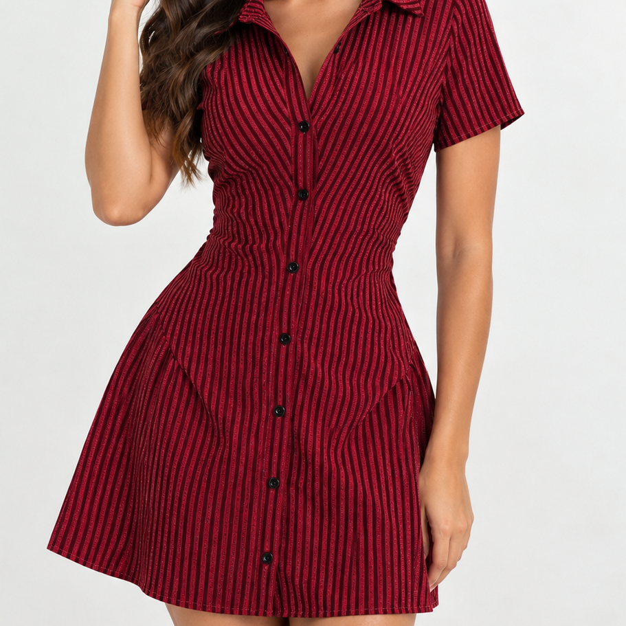Bella Bloom – Women’s Mini Dress with Puff Sleeves