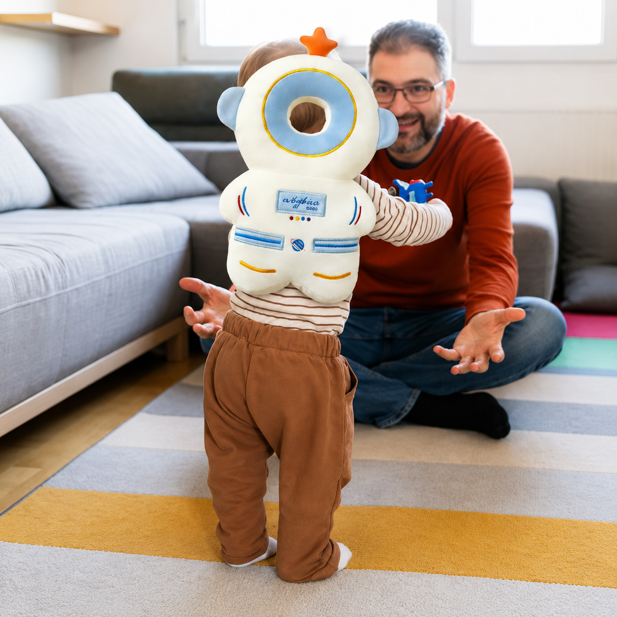 Almohada protectora para la cabeza y la espalda de bebés