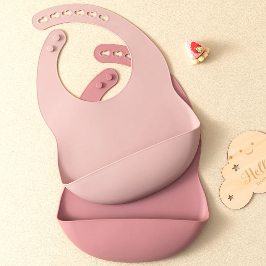 Babero Infantil de Silicona Impermeable para Bebés