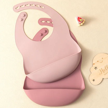 Babero Infantil de Silicona Impermeable para Bebés