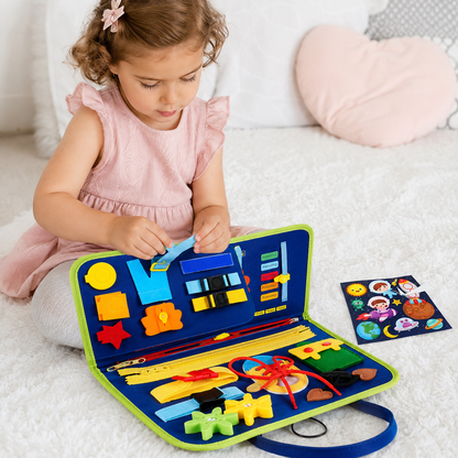 Juguete Montessori Infantil para Viaje – Libro Sensorial de Fieltro