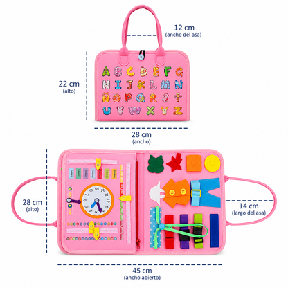 Juguete Montessori Infantil para Viaje – Libro Sensorial de Fieltro