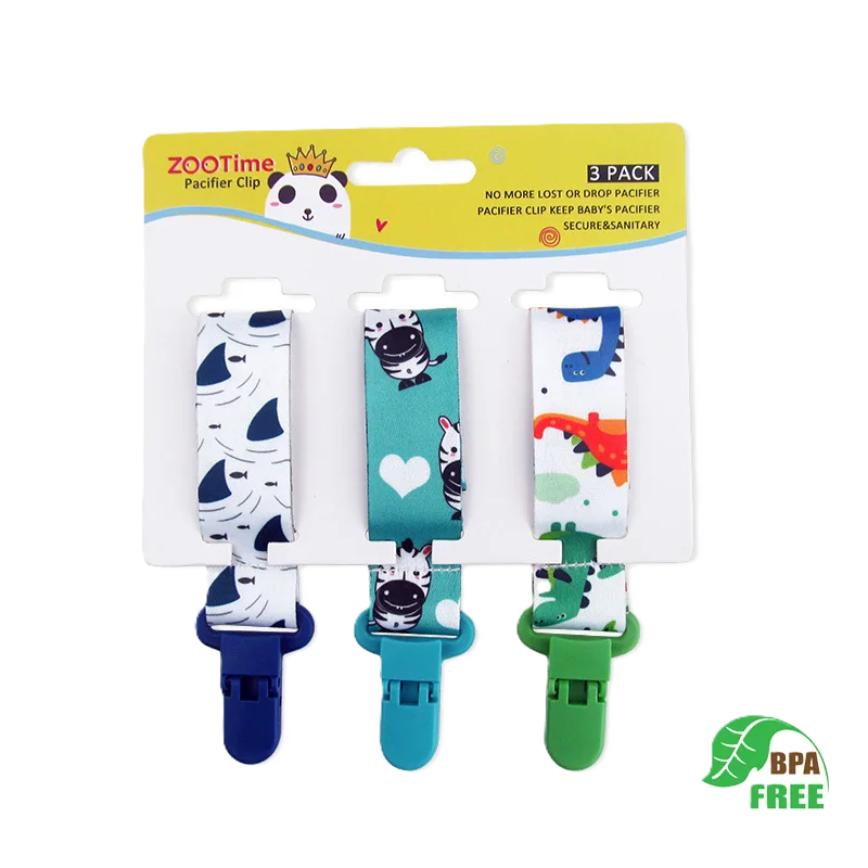 Kit con 3 Sujetachupetes Personalizados para Bebé