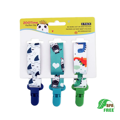 Kit con 3 Sujetachupetes Personalizados para Bebé
