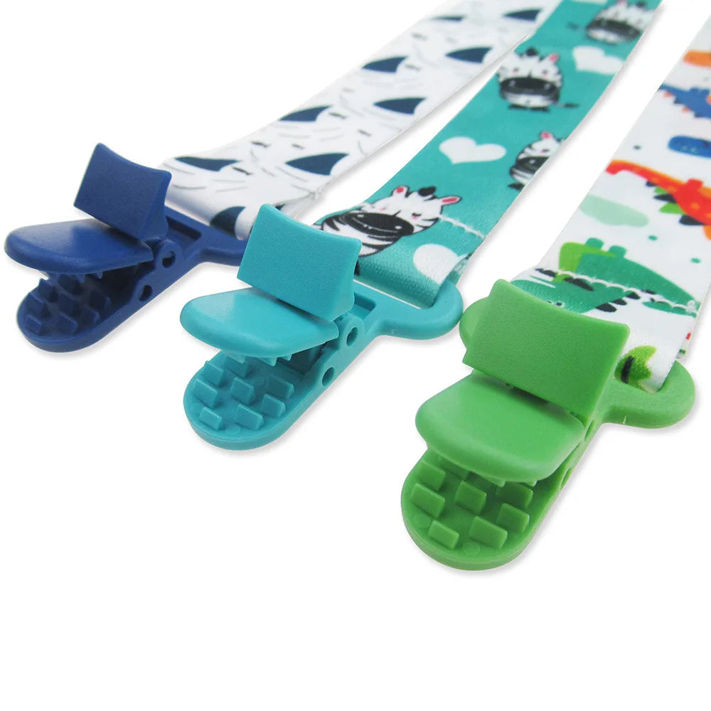 Kit con 3 Sujetachupetes Personalizados para Bebé