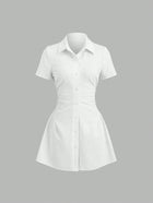 Bella Bloom – Women’s Mini Dress with Puff Sleeves