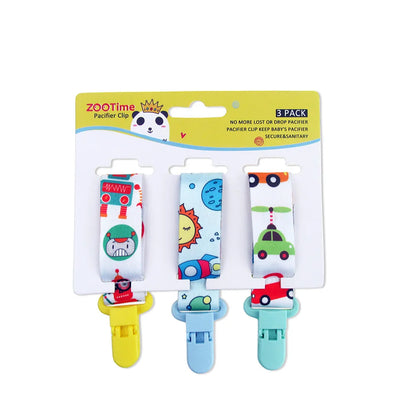 Kit con 3 Sujetachupetes Personalizados para Bebé