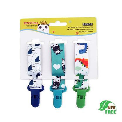 Kit con 3 Sujetachupetes Personalizados para Bebé