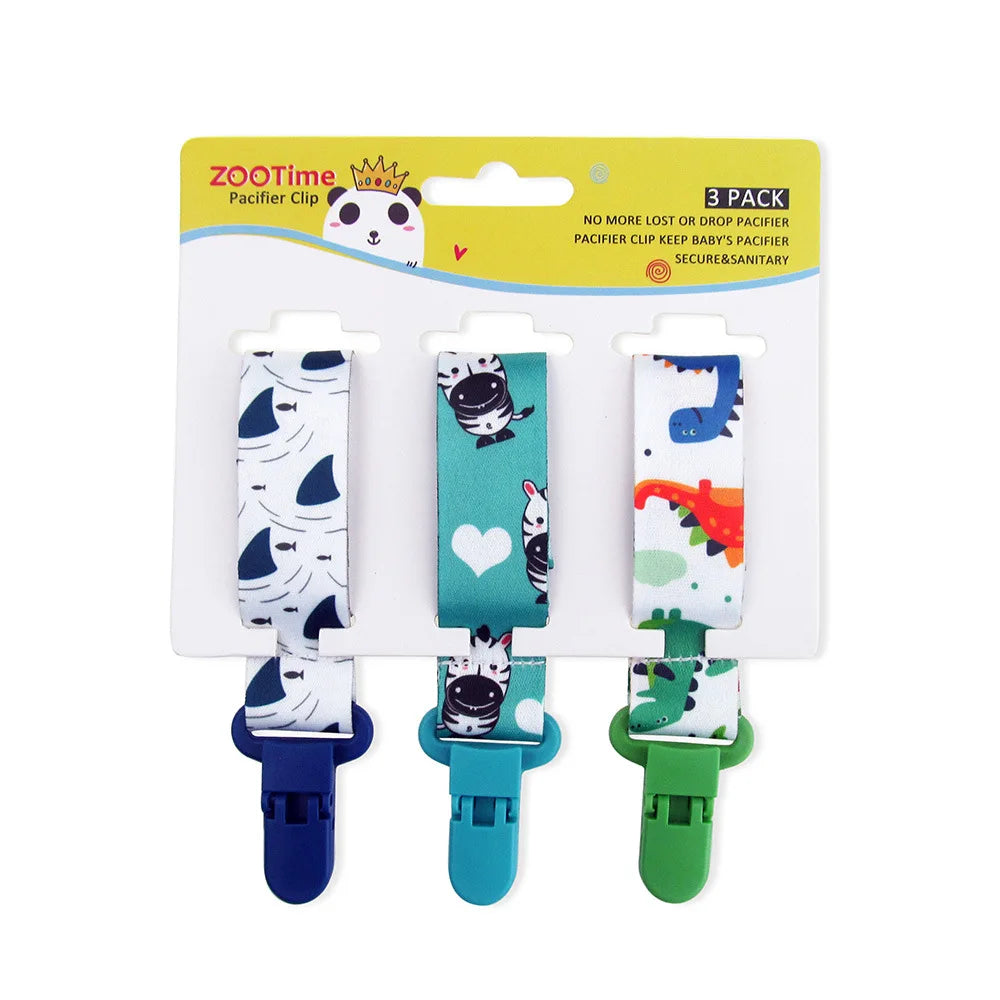 Kit con 3 Sujetachupetes Personalizados para Bebé