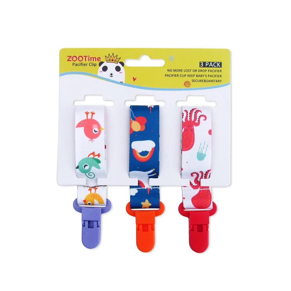 Kit con 3 Sujetachupetes Personalizados para Bebé