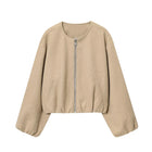 Urban Cozy – Women’s Cropped Bomber Jacket