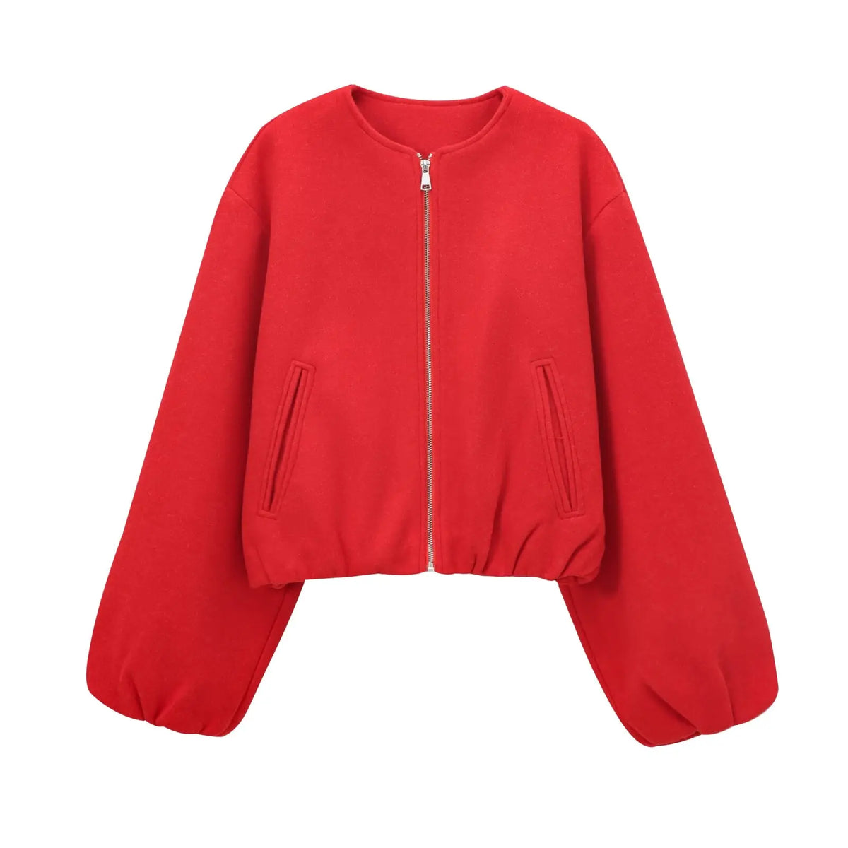 Urban Cozy – Women’s Cropped Bomber Jacket