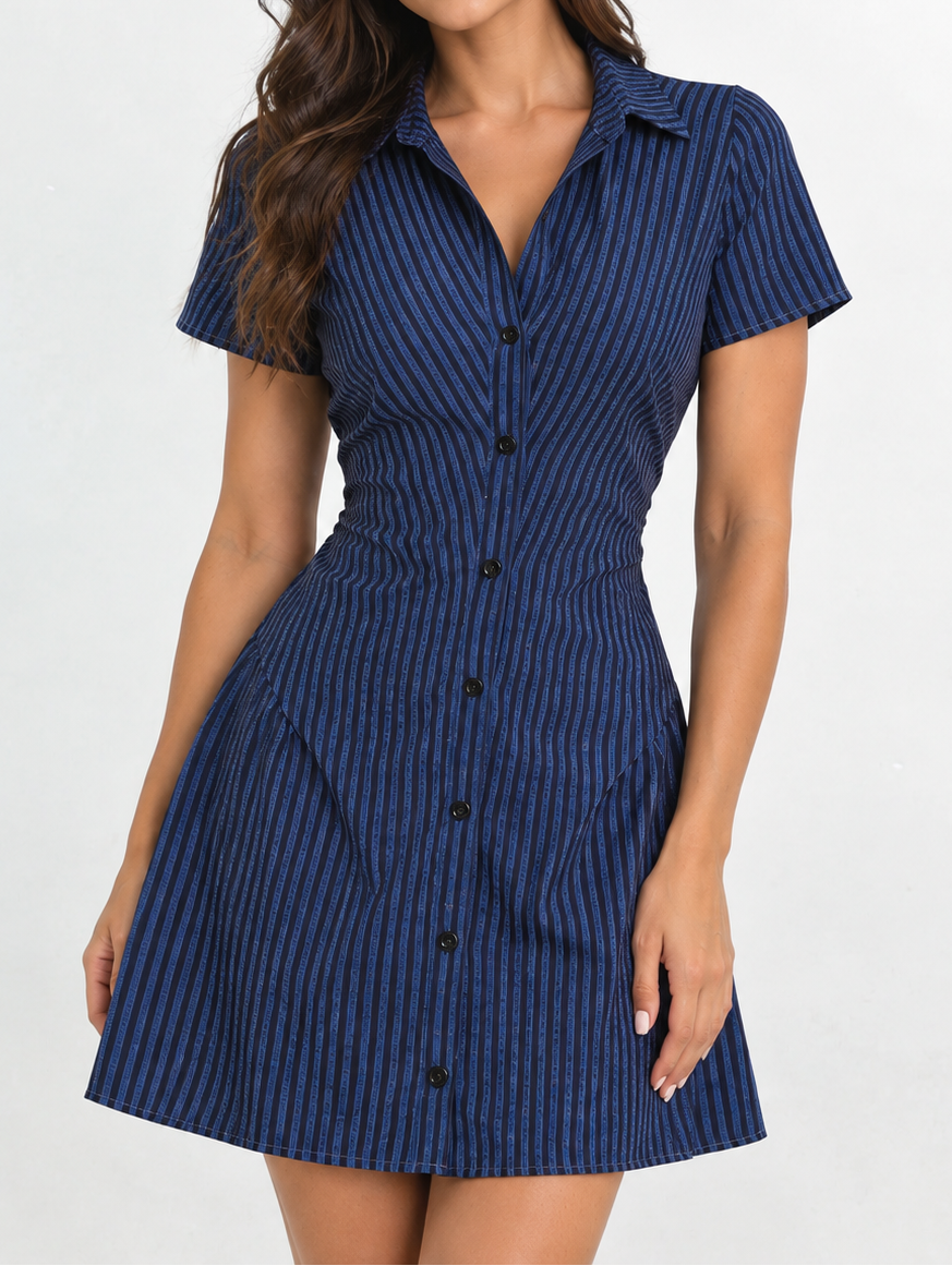 Bella Bloom – Women’s Mini Dress with Puff Sleeves