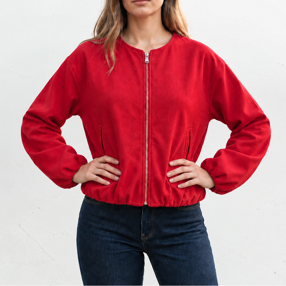 Urban Cozy – Women’s Cropped Bomber Jacket