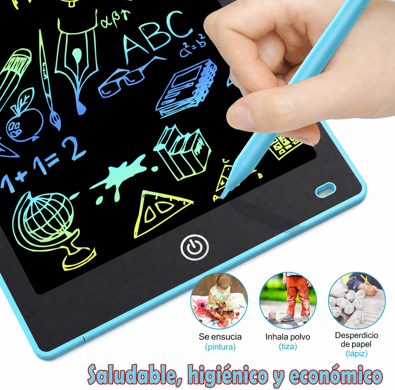 Tableta LCD infantil reutilizable para dibujo y escritura